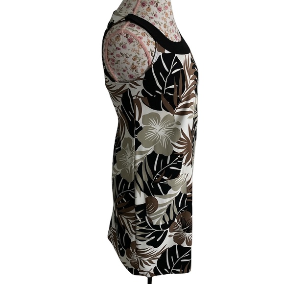 Kim Rogers Woman's Sleeveless Dress Palm Leaves Sz 10P - Picture 3 of 12